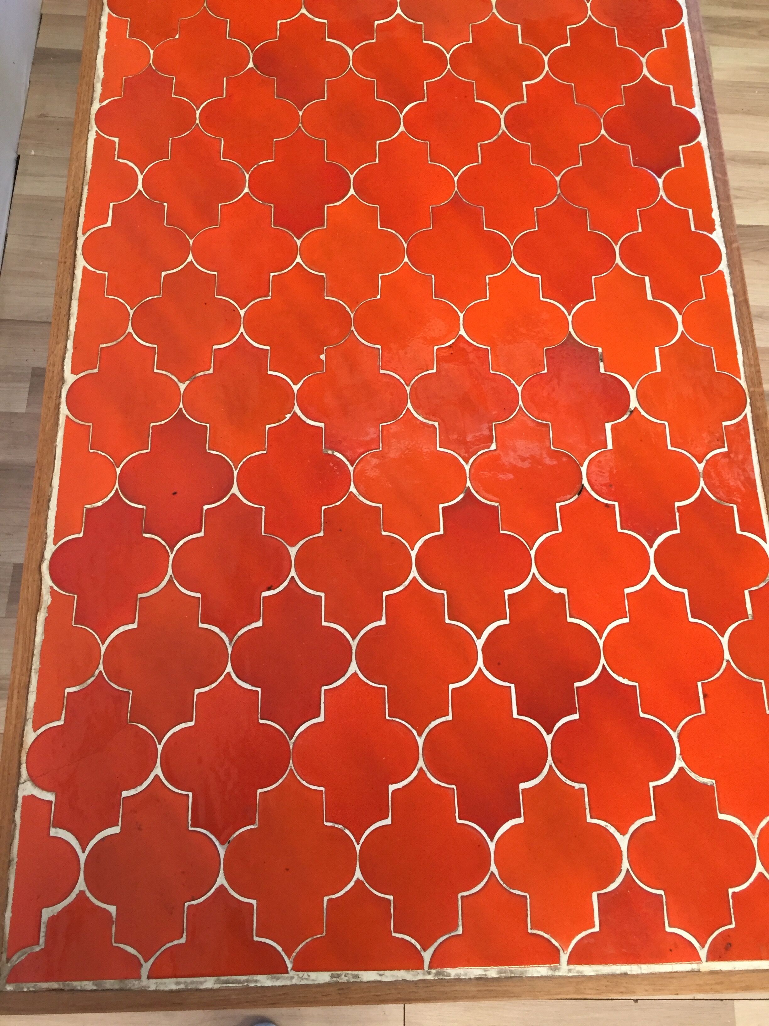 Ceramic and rattan dining table