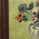 Oil on panel bouquet signed