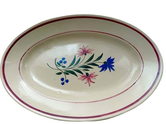 Oval plate k & g lunéville france