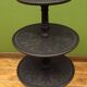 Antique black painted tiered stand