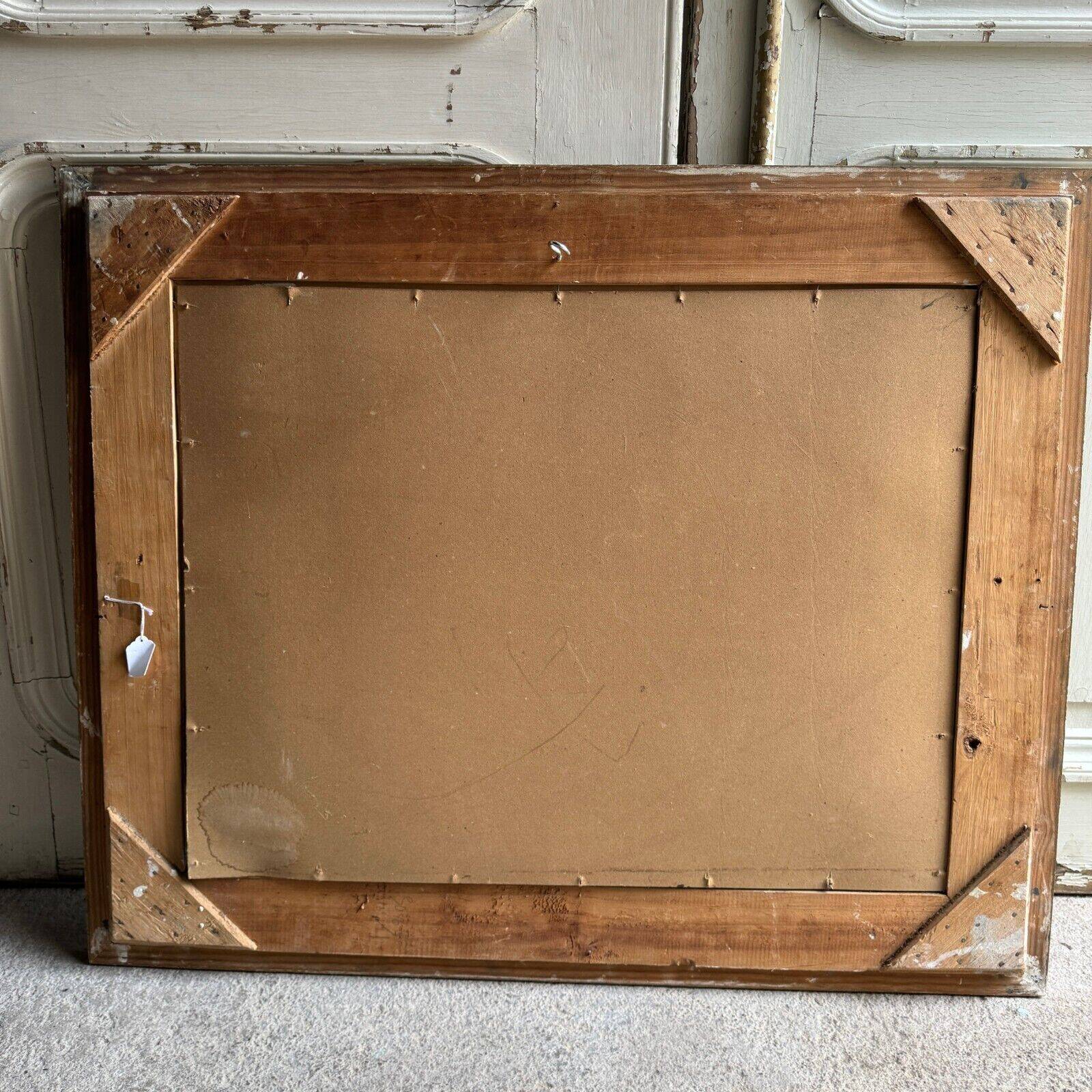 Watercolor on paper by E. Legros 1956 still life with crabs