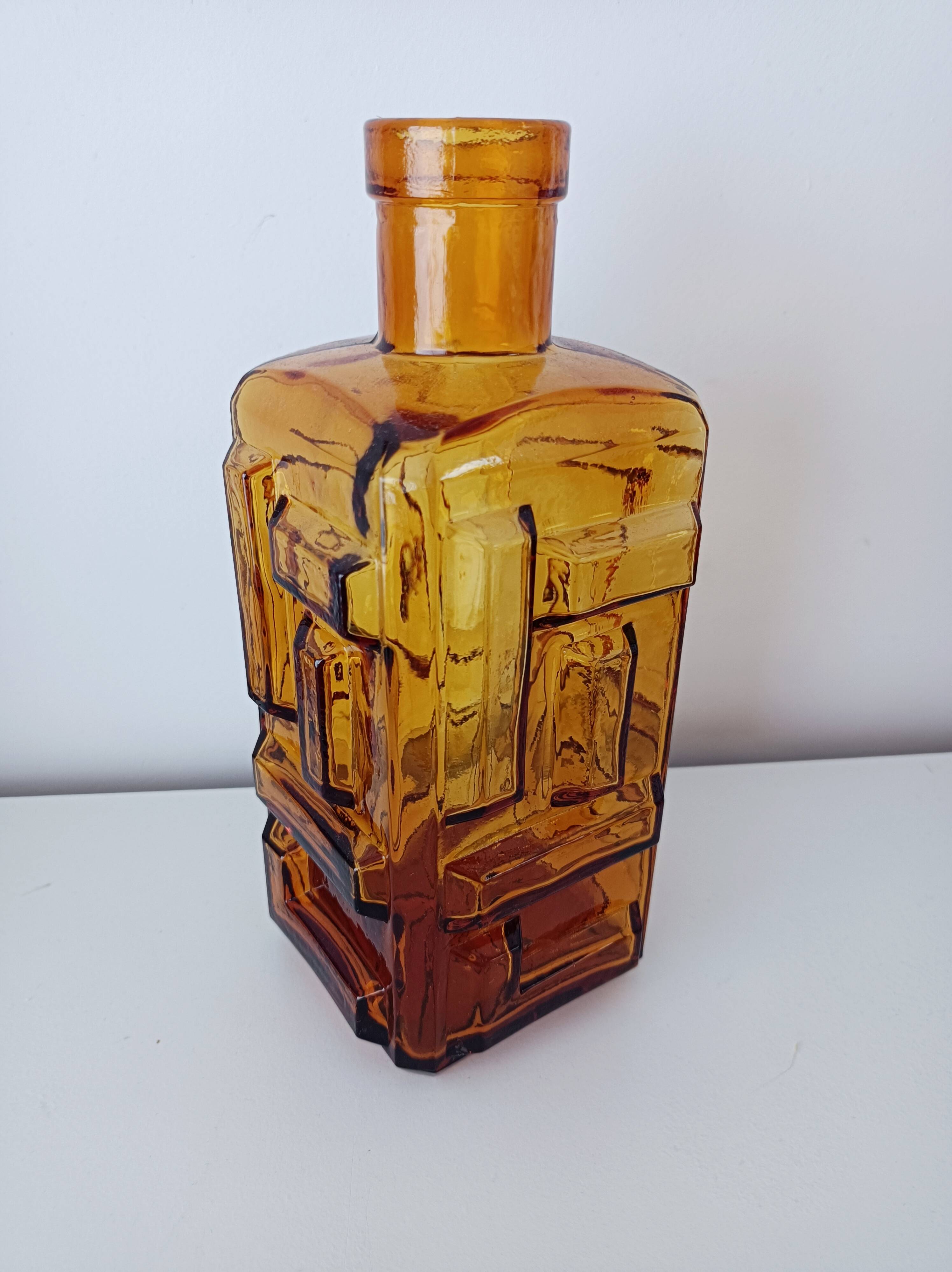 Empoli amber glass carafe