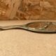Antique art nouveau mirror face a main gilded bronze vintage flower decor