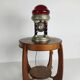 Unique vintage tin lamp with clockwork