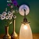 Vintage frosted glass tulip wall light