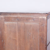 Biedermeier display cabinet, walnut, solid spruce, 1830s, czechia