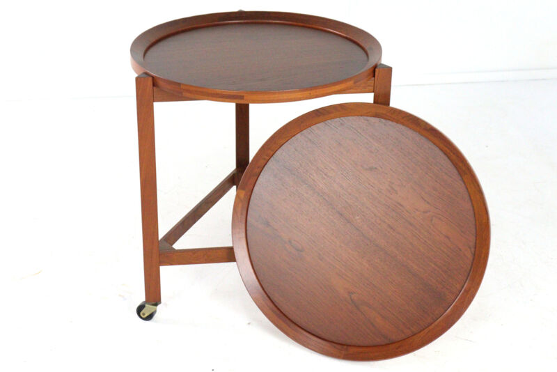 Sika Mobler trolley with removable trays  danish mid century modern design