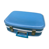 Blue vintage mini suitcase