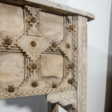 Carved wooden console