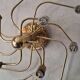 Mid century modern 3-level brass spiral brass chandelier, 1960s