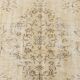 Vintage Cream & Brown Turkish Handmade Rug, 149x252Cm