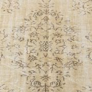 Vintage Cream & Brown Turkish Handmade Rug, 149x252Cm
