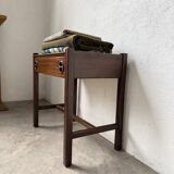 Jacques Hauville bedside table Roche Bobois mahogany