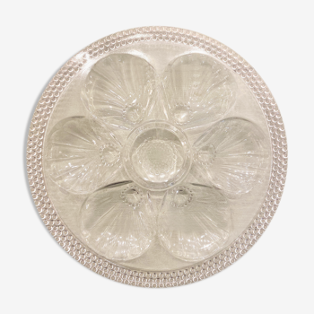 Vintage glass compartment plate