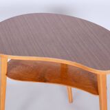 Original Beech MidCentury Small Table, Well Preserved Condition, Czechia, 1950s