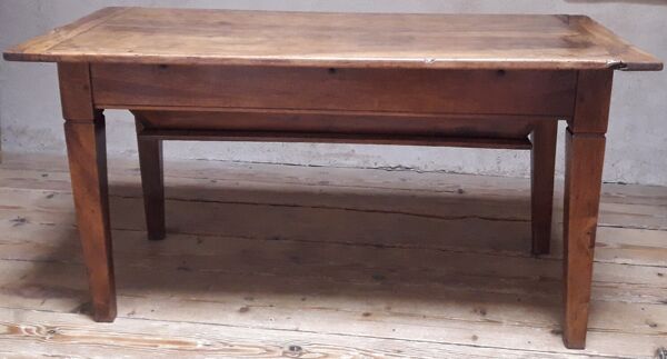 Table pétrin noyer massif ancien XIX°