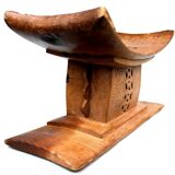 Art Africain Tribal Afrique - Ancien & Authentique Tabouret Ashanti 43 cms