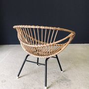Mid-Century Modern Bamboo Lounge Chair, France, 1950s