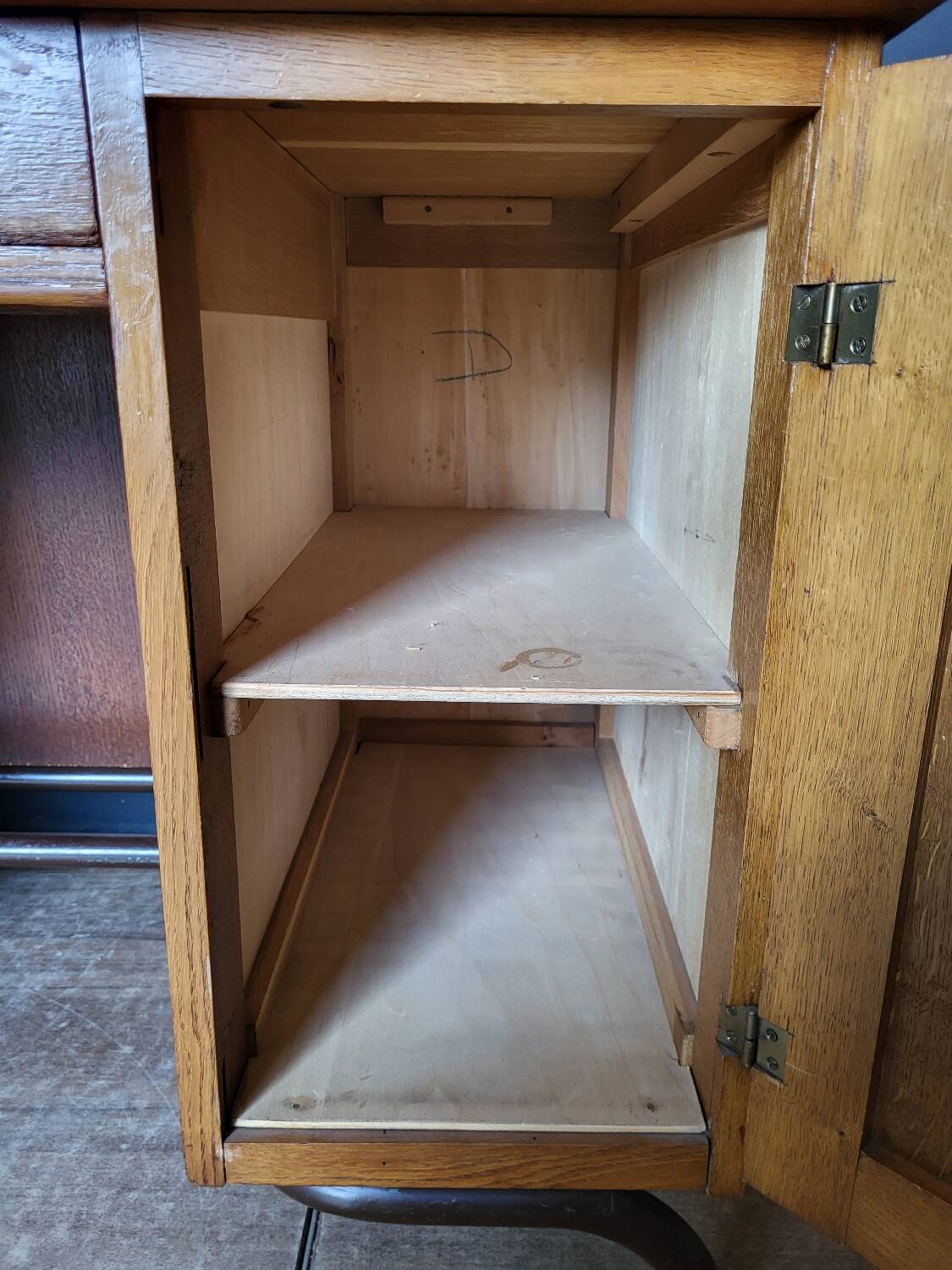 Vintage schoolmaster desk from the 1950s