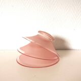small pink lampshade in pink granite glass from the 50s