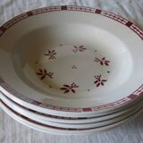 6 soup plates from Digoin Sarreguemines model “Dominique”