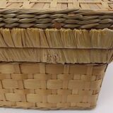 Rectangular wicker case 2 handles