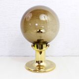 Smoked glass ball lamp