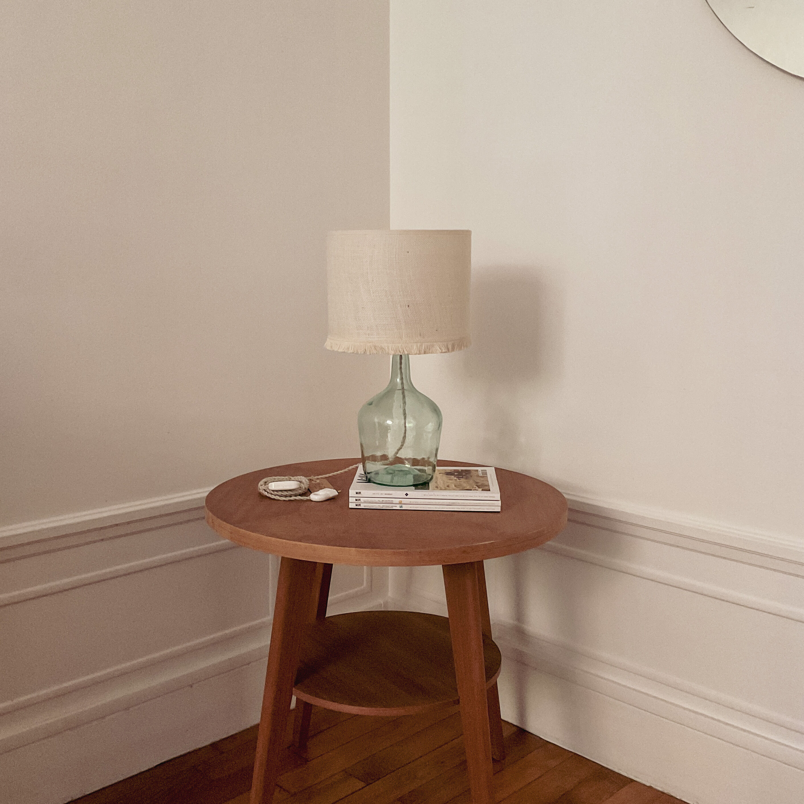 Jeanne lady lamp and ecru jute