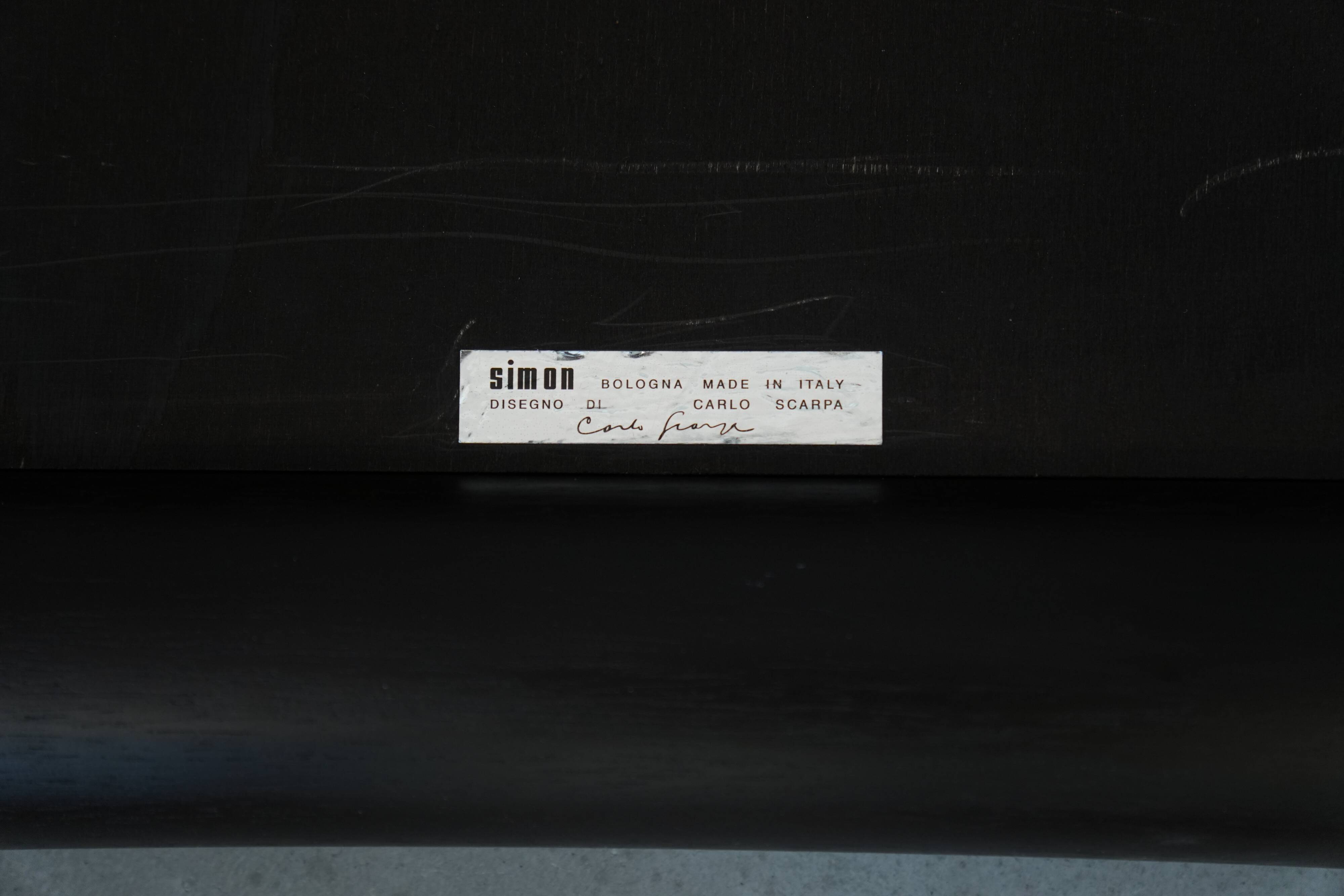 1973 “Cornaro” Sofa & Armchair Set by Carlo Scarpa for Simon