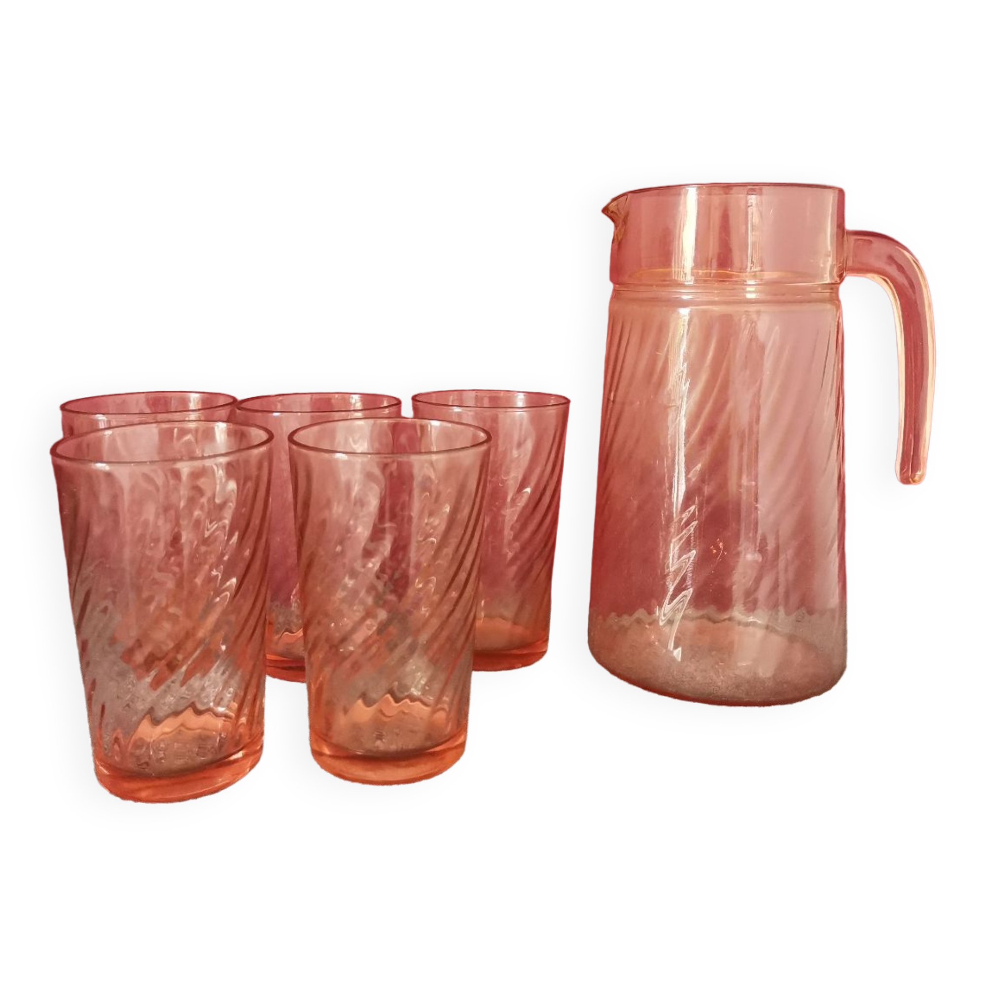Glass and pitcher Rosaline