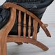 1950s, vintage adjustable armchair, black leather, ash wood.