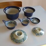 5 pièces de vaisselle scandinave en grès des années 70