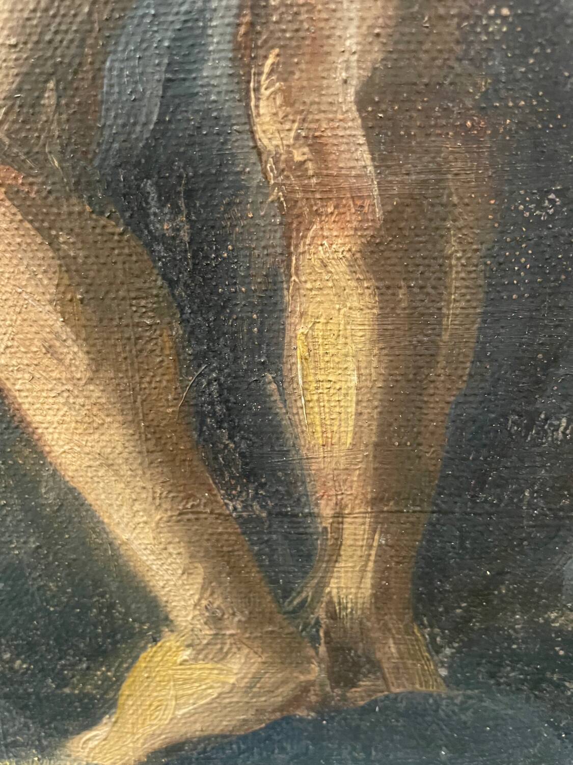 Old painting female nude 20th century