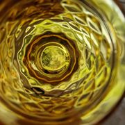 Set of 5 vintage glasses in amber yellow glass pernod france 2 assorted models