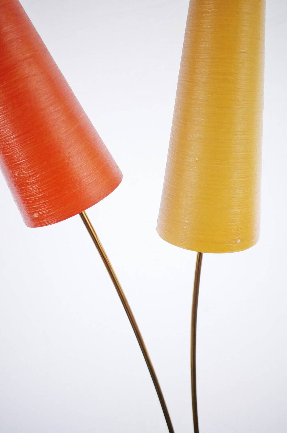 Vintage Stehlampe Cosack en fibre de verre Messing