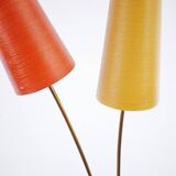 Vintage Stehlampe Cosack en fibre de verre Messing