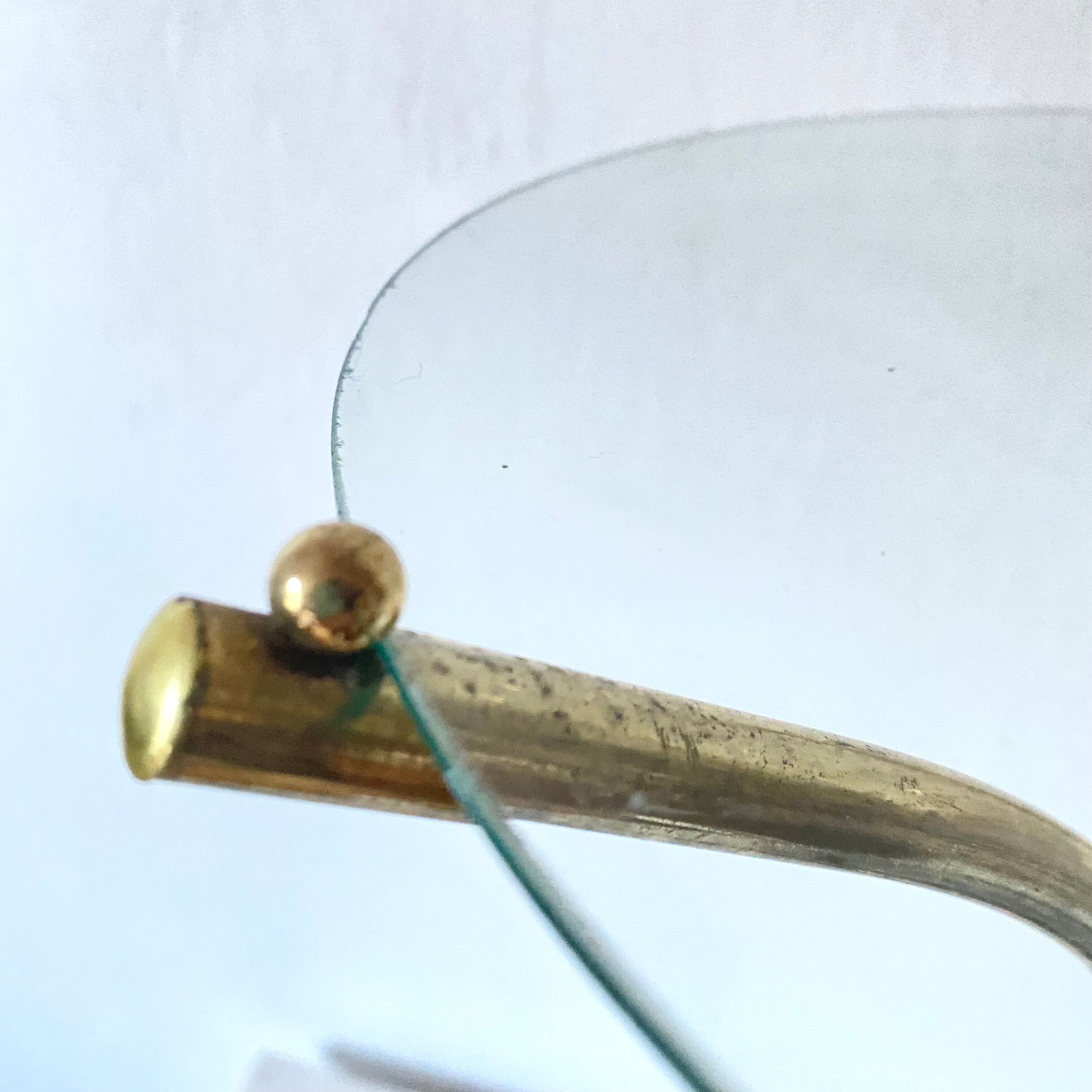 Vintage gilded metal side table