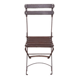 Foldable wrought iron chair