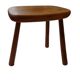 Vintage solid wood stool in brutalist style