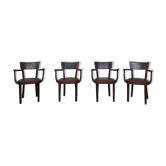 Série de 4 fauteuils Baumann 1950