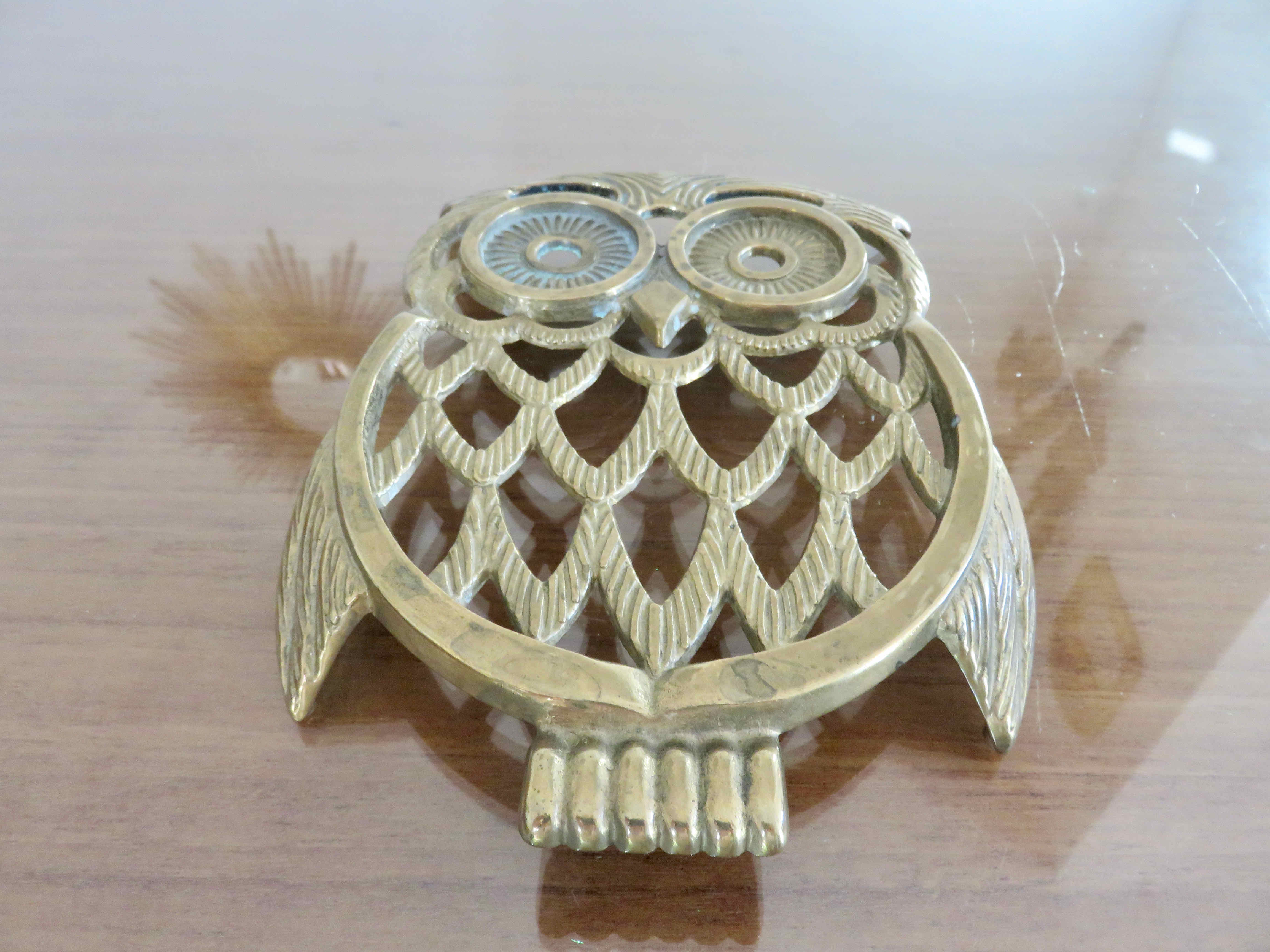 Brass trifle "hibou" in the 70s