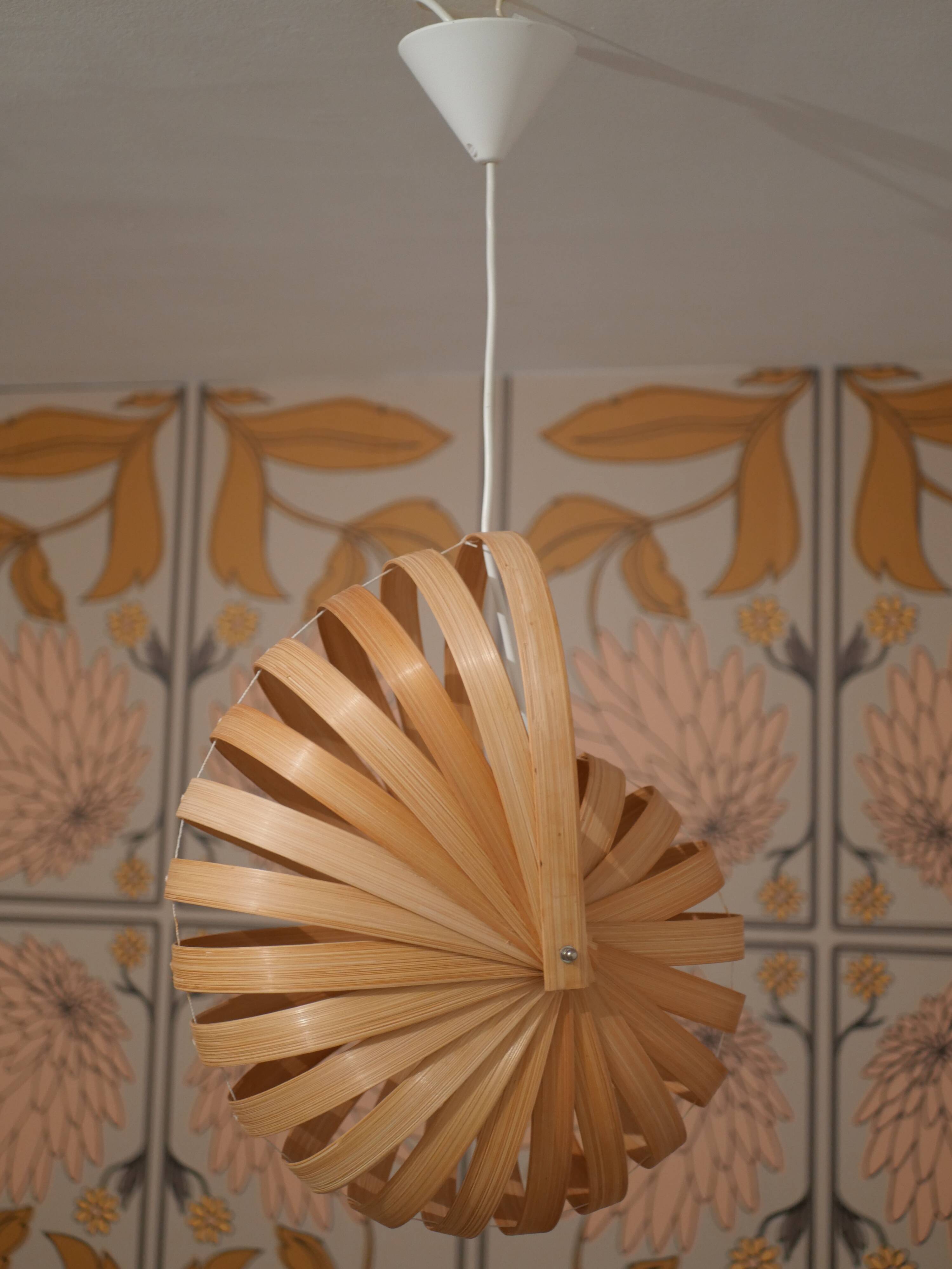 Nautilus bamboo pendant light