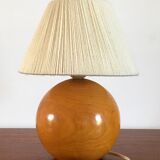 Vintage solid elm lamp 70s