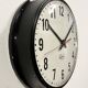 Vintage Black School Wall Clock from Lathem, 1980s