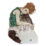 Egon Schiele 1890-1918), Sitzende Frau mit hochgezogenem Knie, Migneco&Smith 70011, printed in Italy