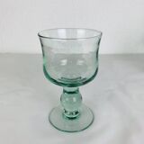 10 vintage handmade stemmed glasses