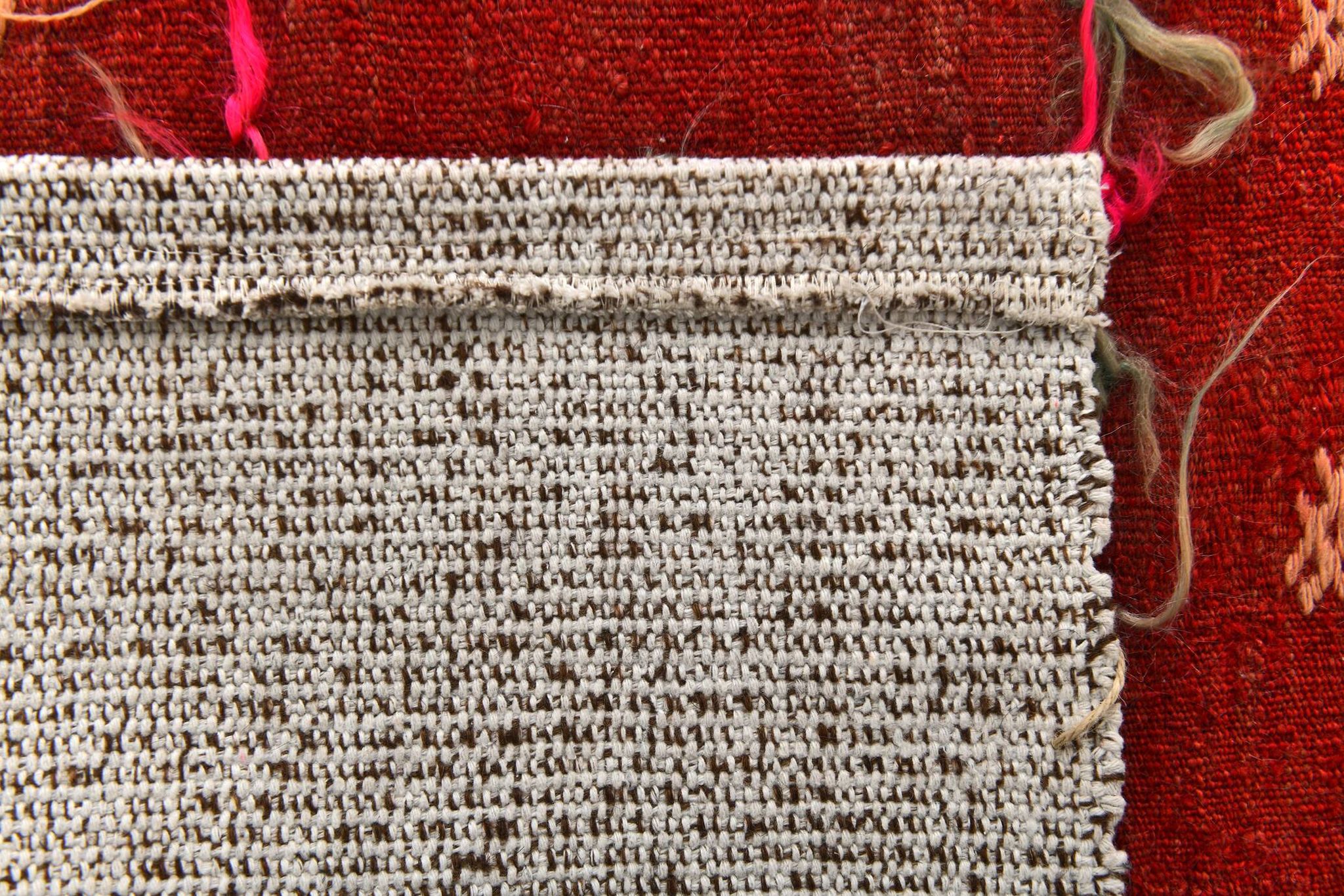3x5 Red Contemporary Vintage Kilim Rug, 105x149Cm
