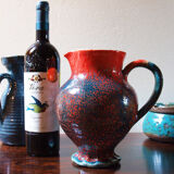 Ceramic pitcher of the potters of Accolay multicolored