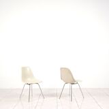 Set of 4 fiberglass Eames Chairs with H-Base for Fehlbaum by Herman Miller