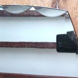 Octagonal beveled art deco wall mirror